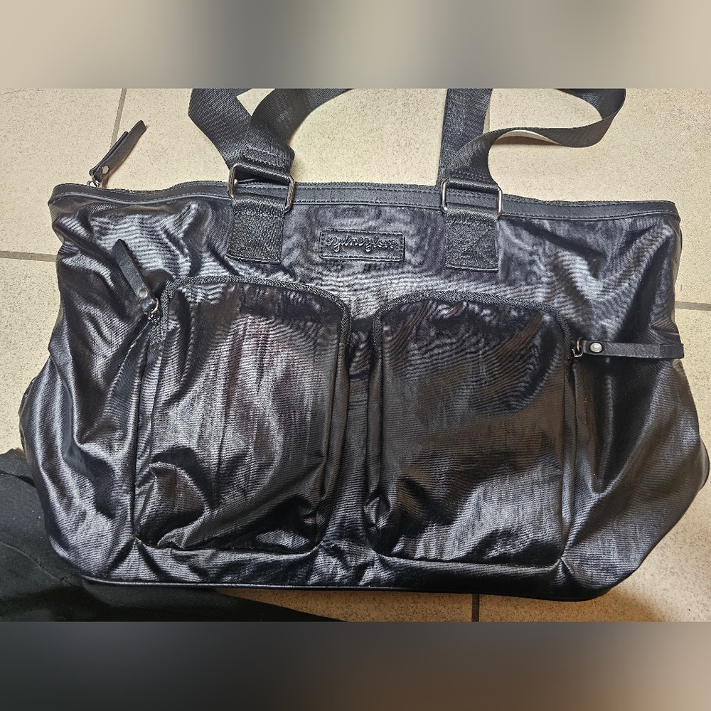 Wet Look Black Tote Bag By Sydney Love
